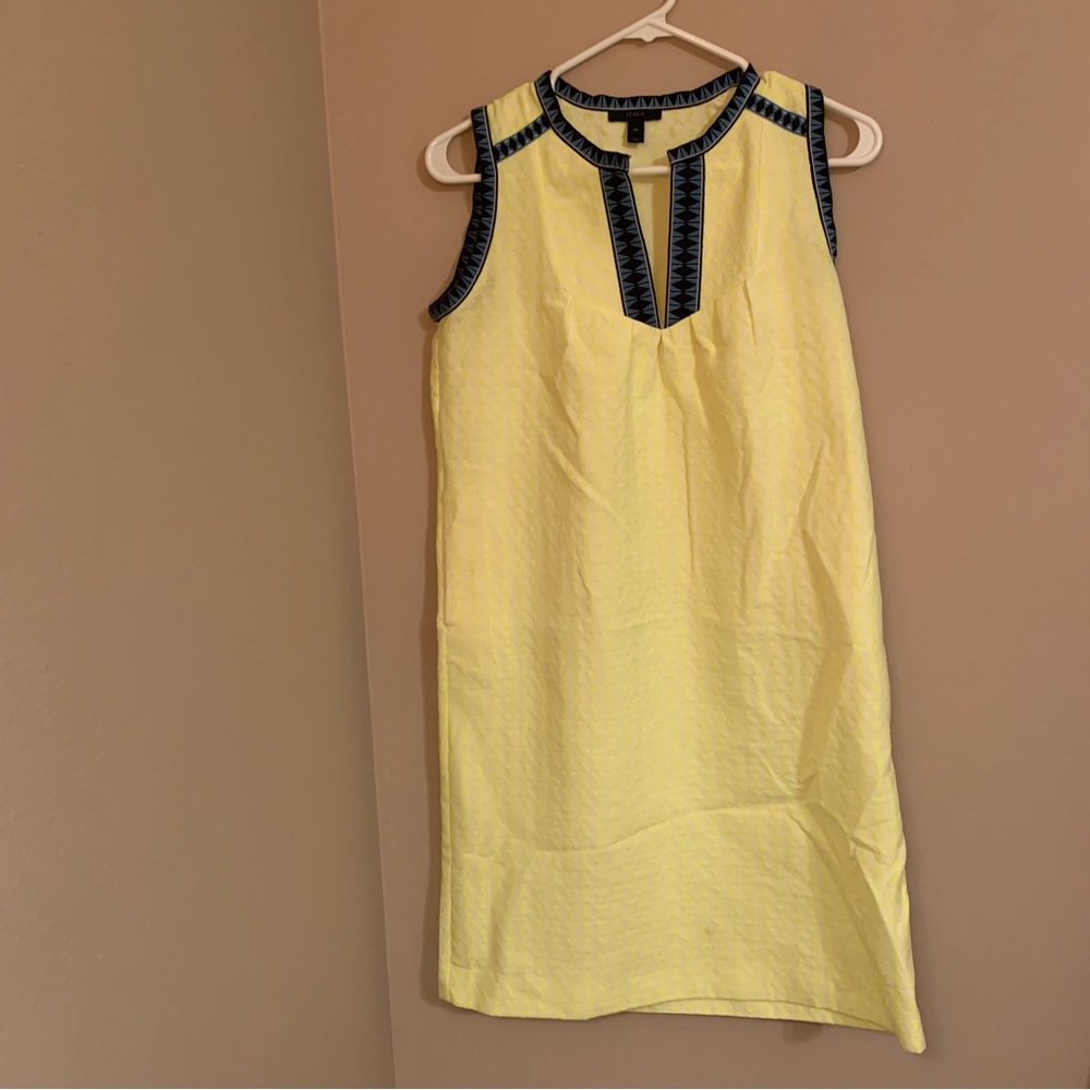 JCREW Yellow Chevron Dress